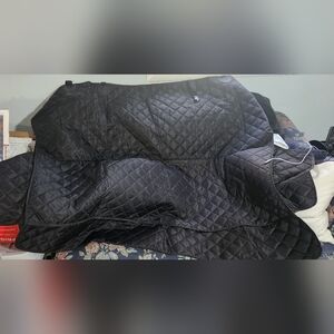 Quilted Black Car Seat Cover-backseat